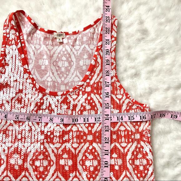 J. Crew Patterned Sequin Tank Top Size Small - Picture 3 of 6